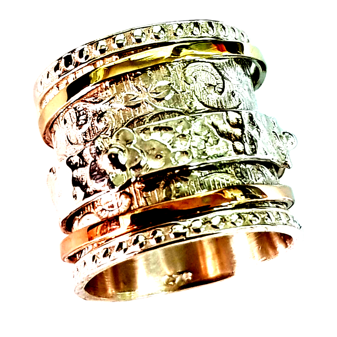 Bluenoemi Rings Bluenoemi Sterling Silver Rings for Woman Meditation ring for Women