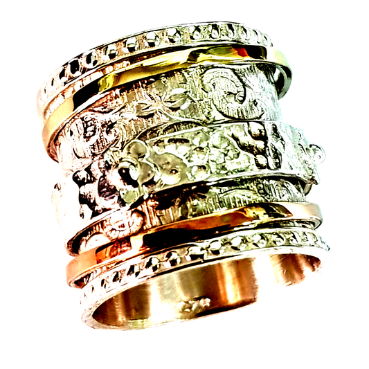 Bluenoemi Rings Bluenoemi Sterling Silver Rings for Woman Meditation ring for Women