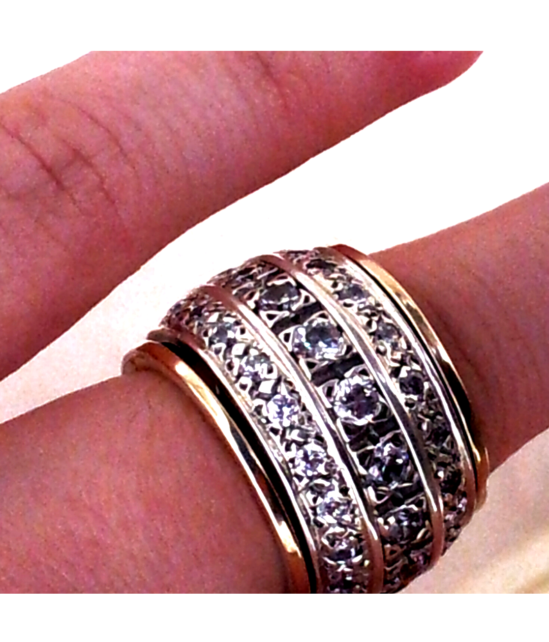 Bluenoemi Rings Israeli jewelry SR002 Ring for Woman. Spinner spinner Rings Silver Gold and Gemstones Bands