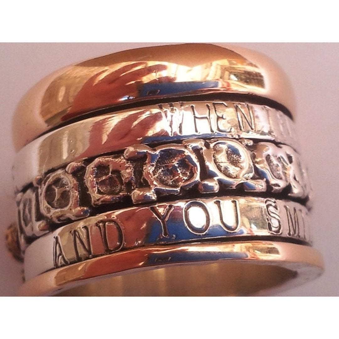 Bluenoemi Rings Personalized ring , love  message ring  for women, poesie ring, scripture ring