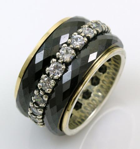 Bluenoemi Rings Quality spinner ring for women designer ceramic silver gold spin ring