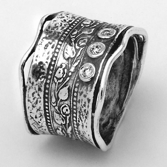 Bluenoemi Rings Ring Sterling silver floral designer bohemian rings