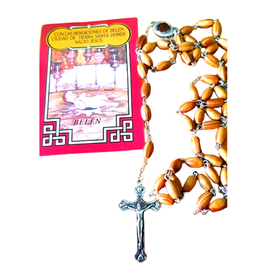 Holy Land Rosary Bethlehem Rosary Olive Wood Beads - Bluenoemi