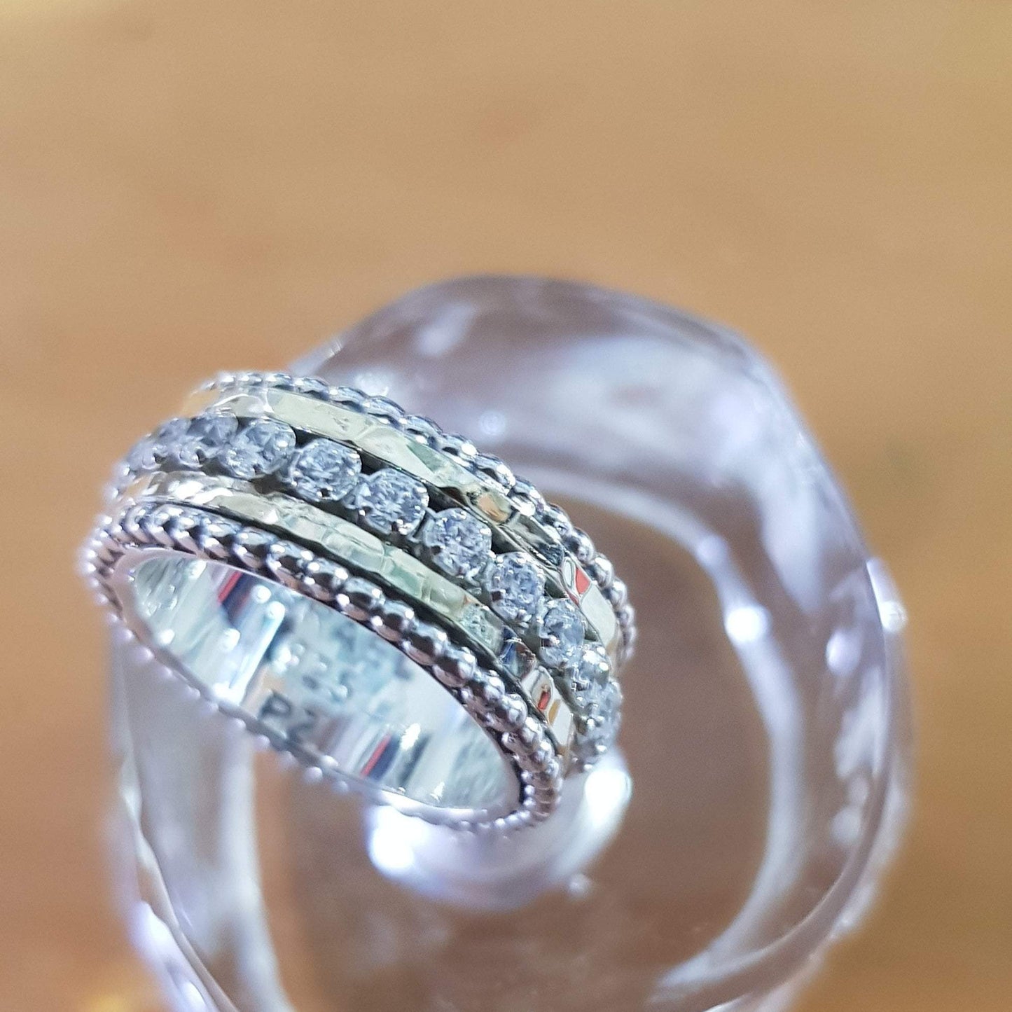 Fidget rings women made in israel romantic spinner ring - Bluenoemi
