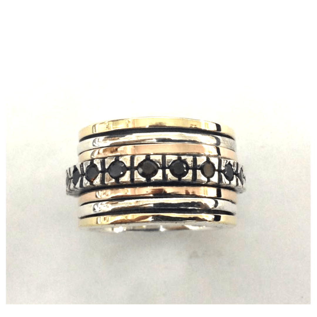 Bluenoemi Spinner Ring Spinner rings for woman sterling silver & gold