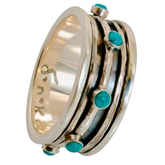 Bluenoemi Spinner Rings Fidget rings for women made in Israel sterling silver