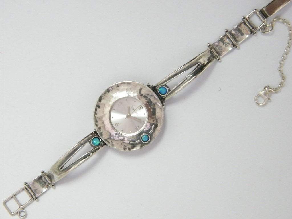 Bluenoemi Watches Sterling Silver Watch Handcrafted Sterling Silver 925 Bracelet Watch Japanese