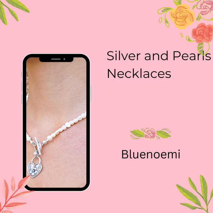 Silver Necklaces with Pearls