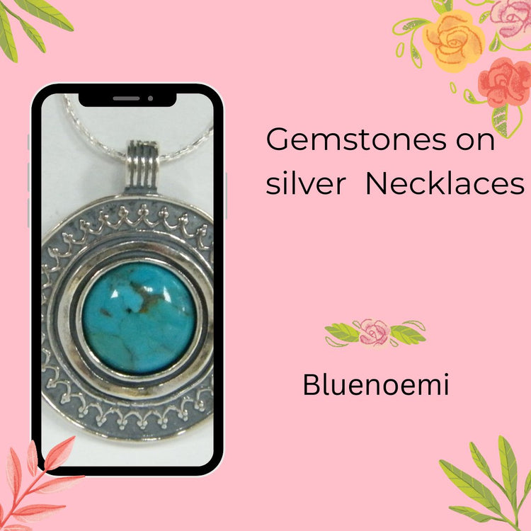 Silver Necklaces with Gemstones