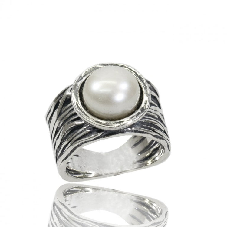 Silver Rings with Pearls
