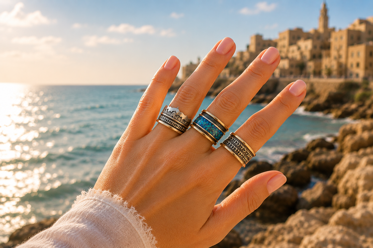 spinner rings israeli meditation rings silver gold