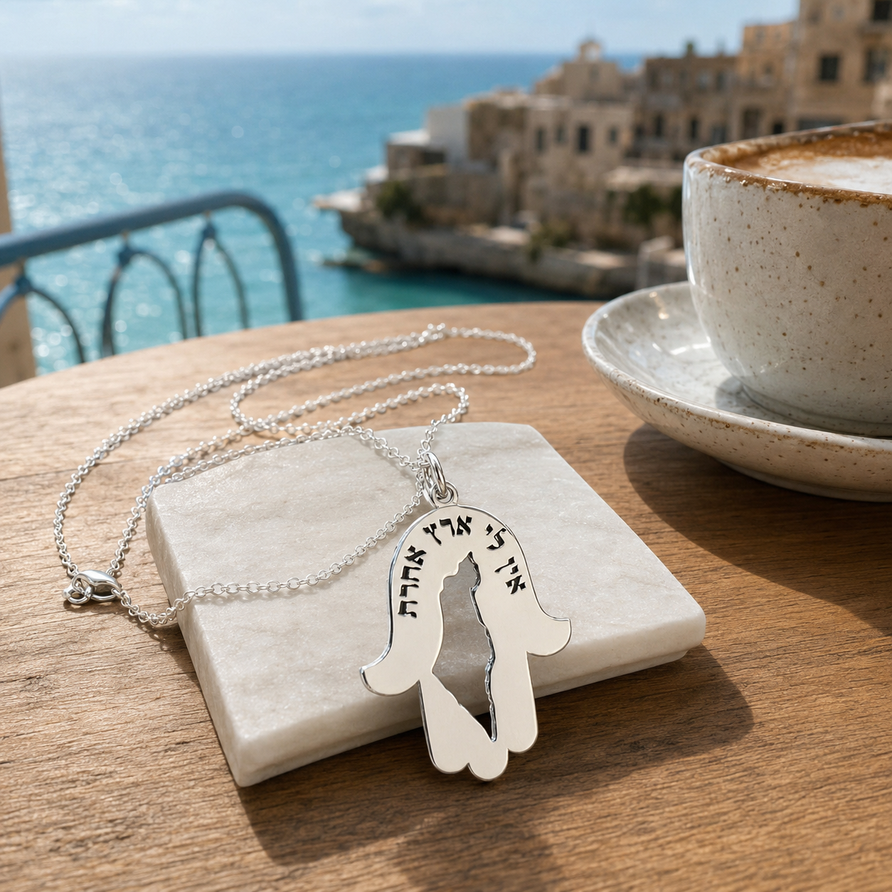Map of Israel Necklace – Sterling Silver Pendant Handmade in Israel - Bluenoemi Jewelry  Bluenoemi Bluenoemi  israeli sterling silver jewellery jewelry handmade jewel