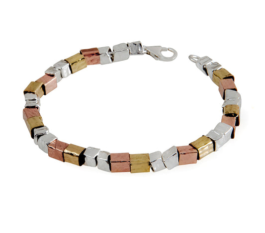 Bracelet made of sterling silver & Goldfilled  beads - Bluenoemi Jewelry Bracelets Bluenoemi Bluenoemi Jewelry  israeli sterling silver jewellery jewelry handmade jewel