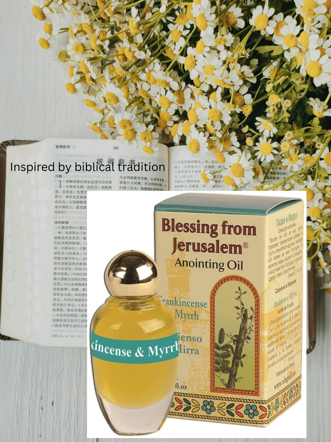 Frankincense & Myrrh Anointing Oil from Israel | Holy Land Gift - Bluenoemi Jewelry Anointing Oil Bluenoemi Bluenoemi  israeli sterling silver jewellery jewelry handmade jewel