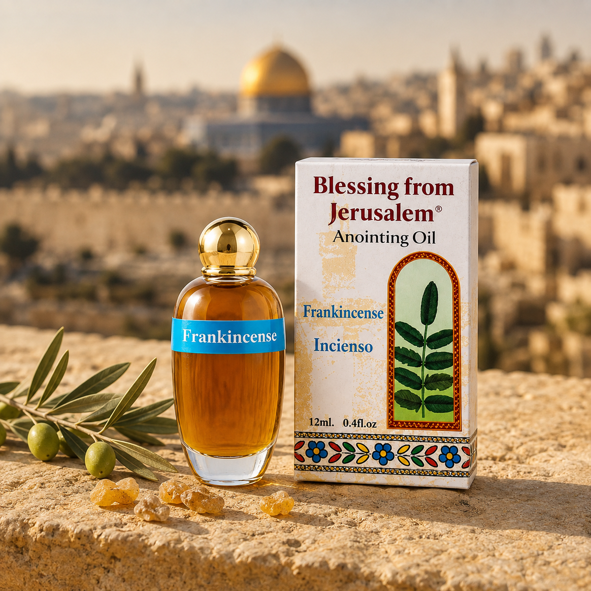 Frankincense Anointing Oil from Israel | Holy Land Gift - Bluenoemi Jewelry Anointing Oil Bluenoemi Bluenoemi  israeli sterling silver jewellery jewelry handmade jewel