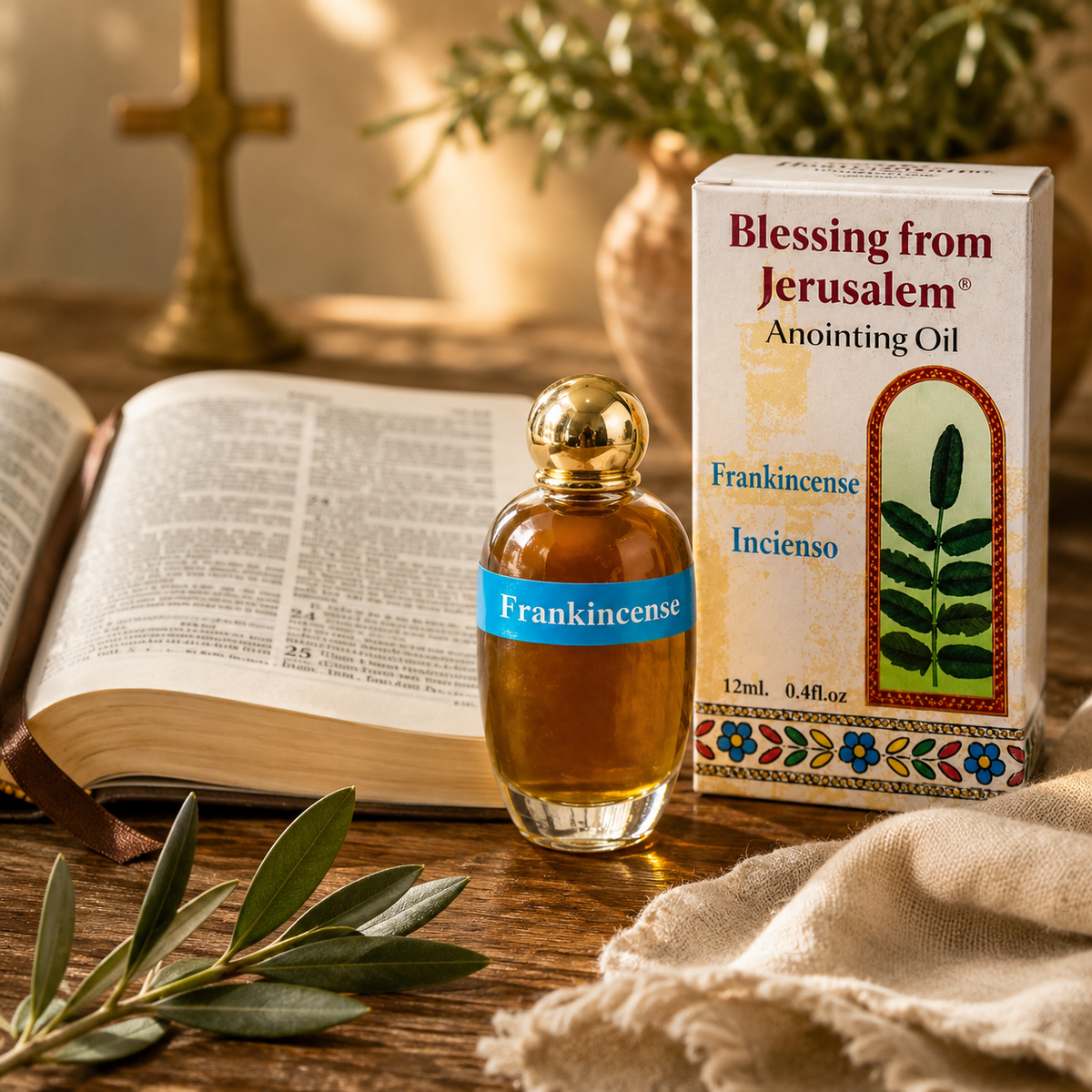 Frankincense Anointing Oil from Israel | Holy Land Gift - Bluenoemi Jewelry Anointing Oil Bluenoemi Bluenoemi  israeli sterling silver jewellery jewelry handmade jewel