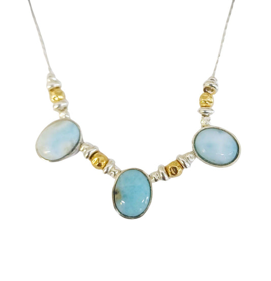 Designer Jewelry from Israel | Sterling Silver with Larimar | Bluenoemi