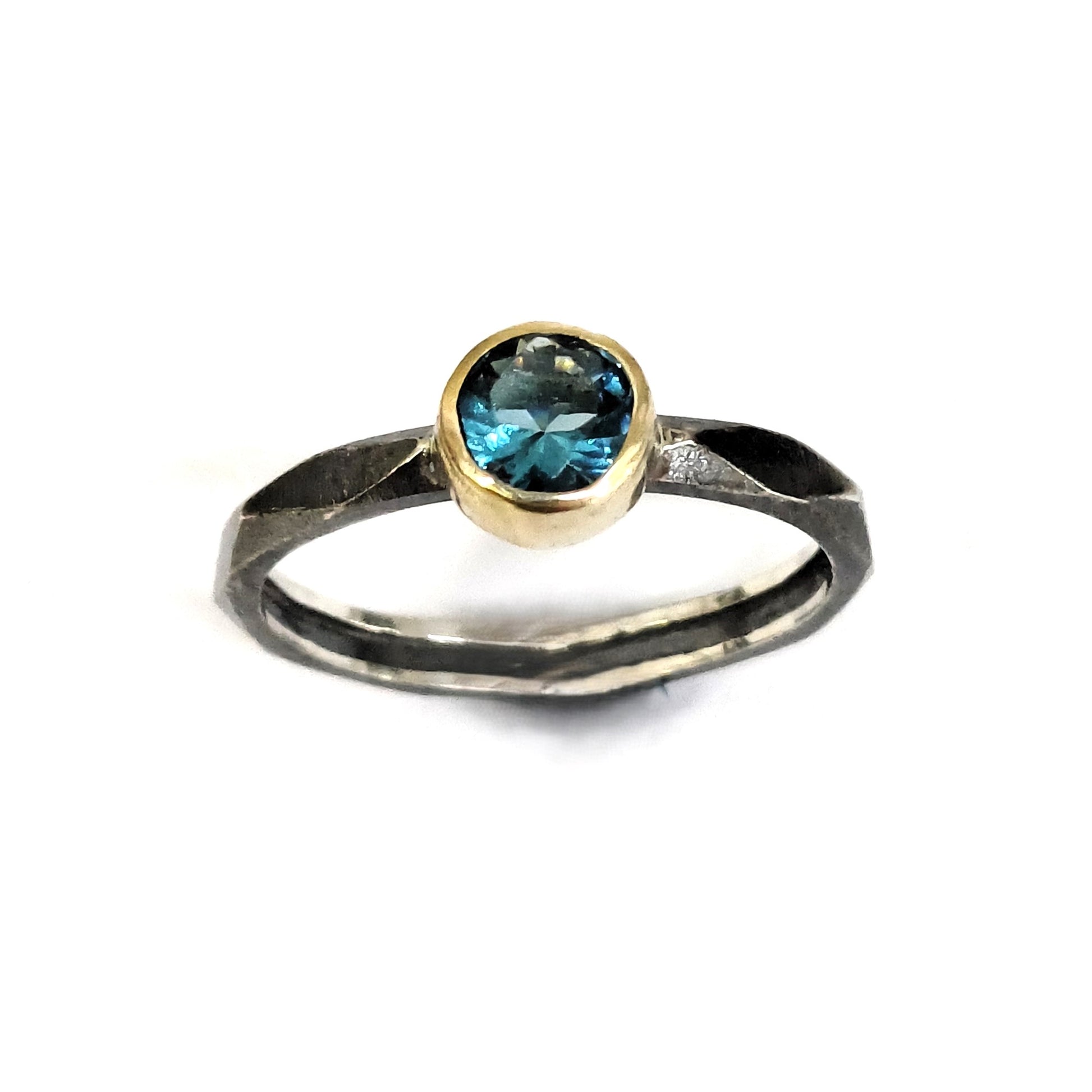 Bluenoemi Israeli Jewelry | Silver Gold 9KT ring for woman | Stacking rings - Bluenoemi Jewelry Rings Bluenoemi Bluenoemi  israeli sterling silver jewellery jewelry handmade jewel