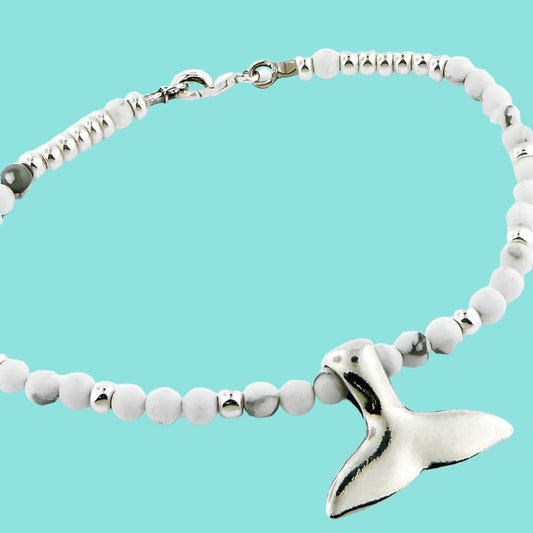 Bluenoemi Anklets  Sterling Silver Anklet for Women featuring a whale tail