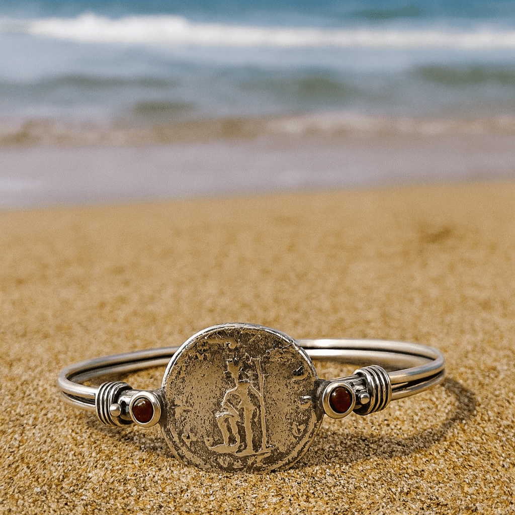 Bluenoemi Bracelets Old Coin Bracelet for Woman Israeli sterling silver jewelry