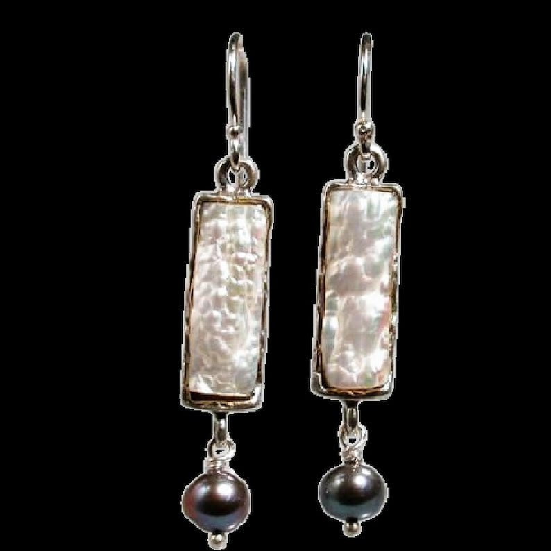 Bluenoemi Earrings silver Silver earrings sterling 925 set Pearls Israeli jewelry