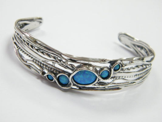 Bluenoemi Jewelry Bracelets silver Cuff Bracelet made of sterling silver set with pearls (Copy)