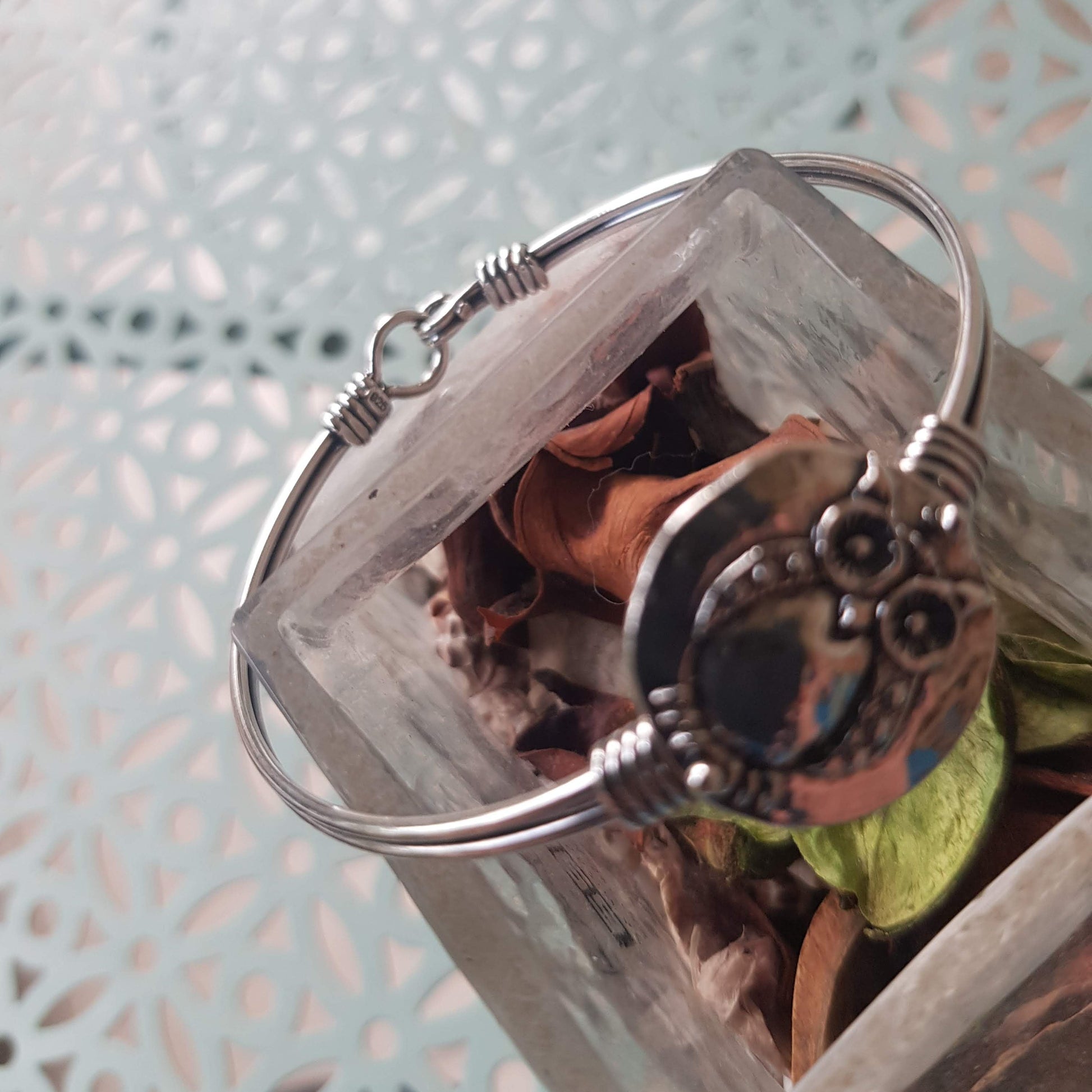 Bluenoemi Jewelry Bracelets silver Sterling silver bracelet for women, Owl Bracelet