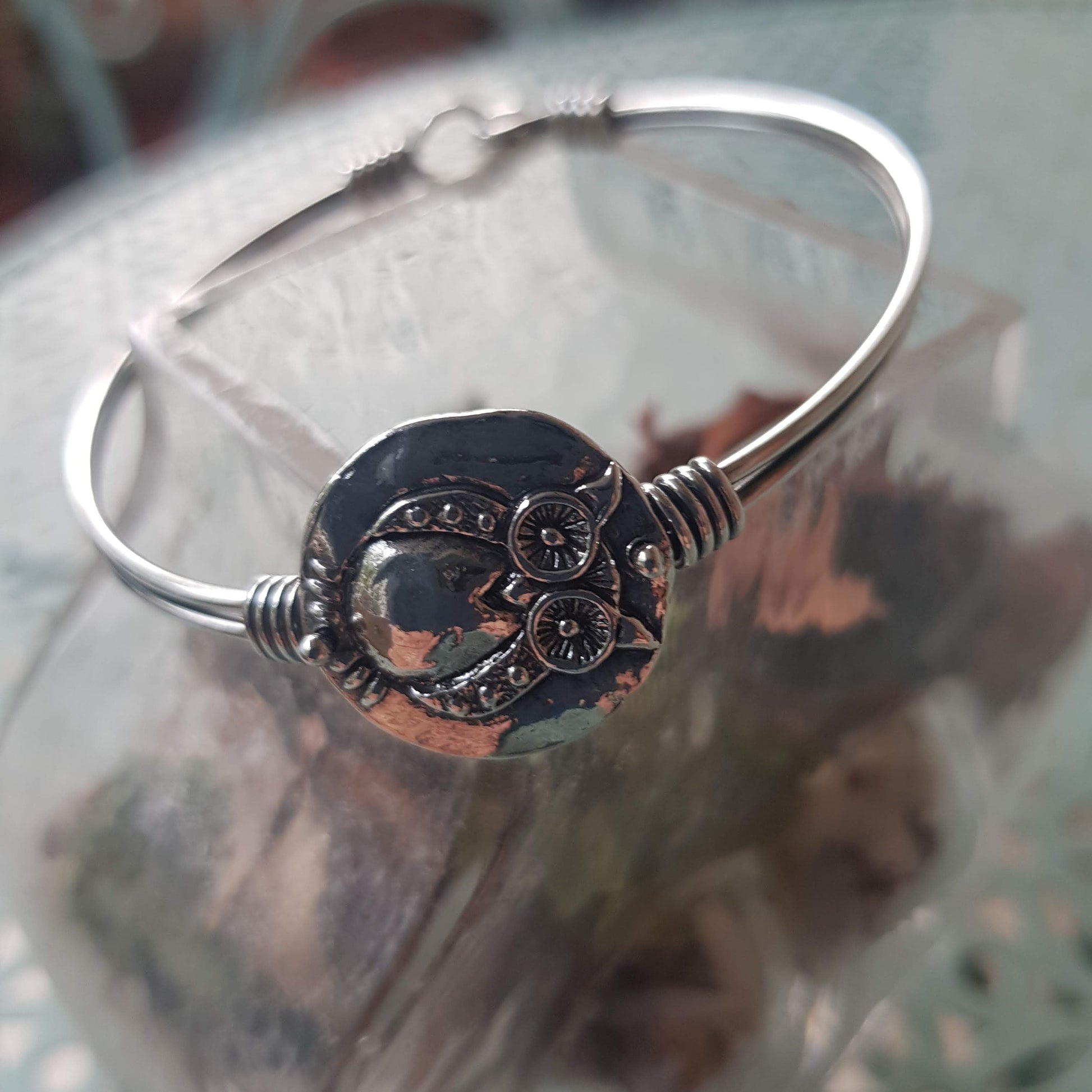 Bluenoemi Jewelry Bracelets silver Sterling silver bracelet for women, Owl Bracelet