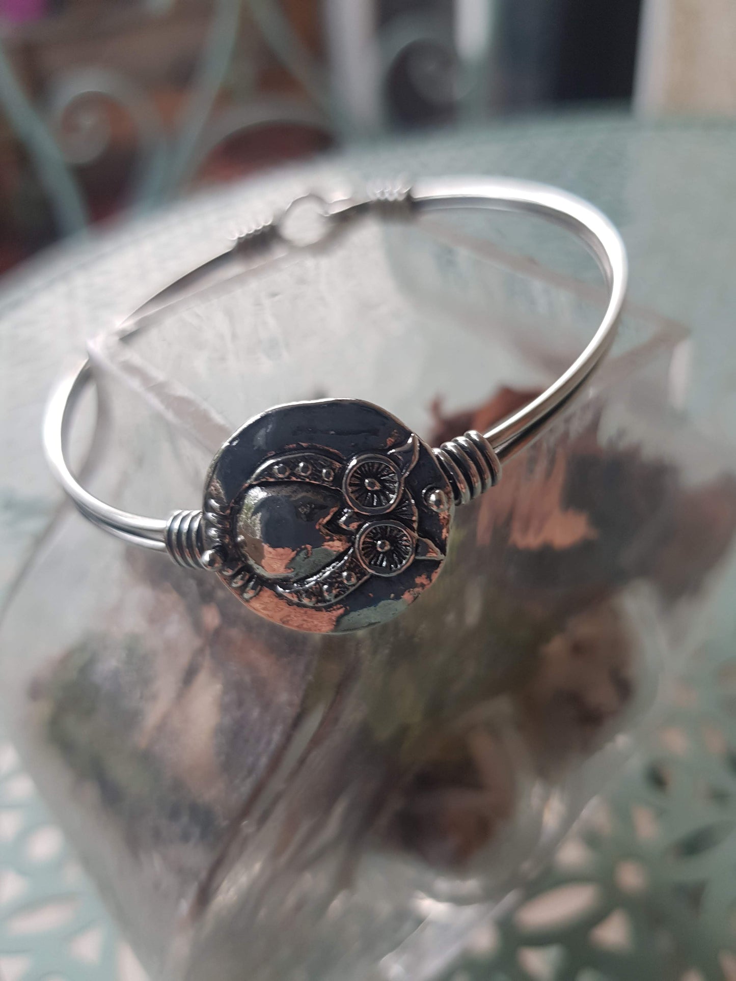 Bluenoemi Jewelry Bracelets silver Sterling silver bracelet for women, Owl Bracelet