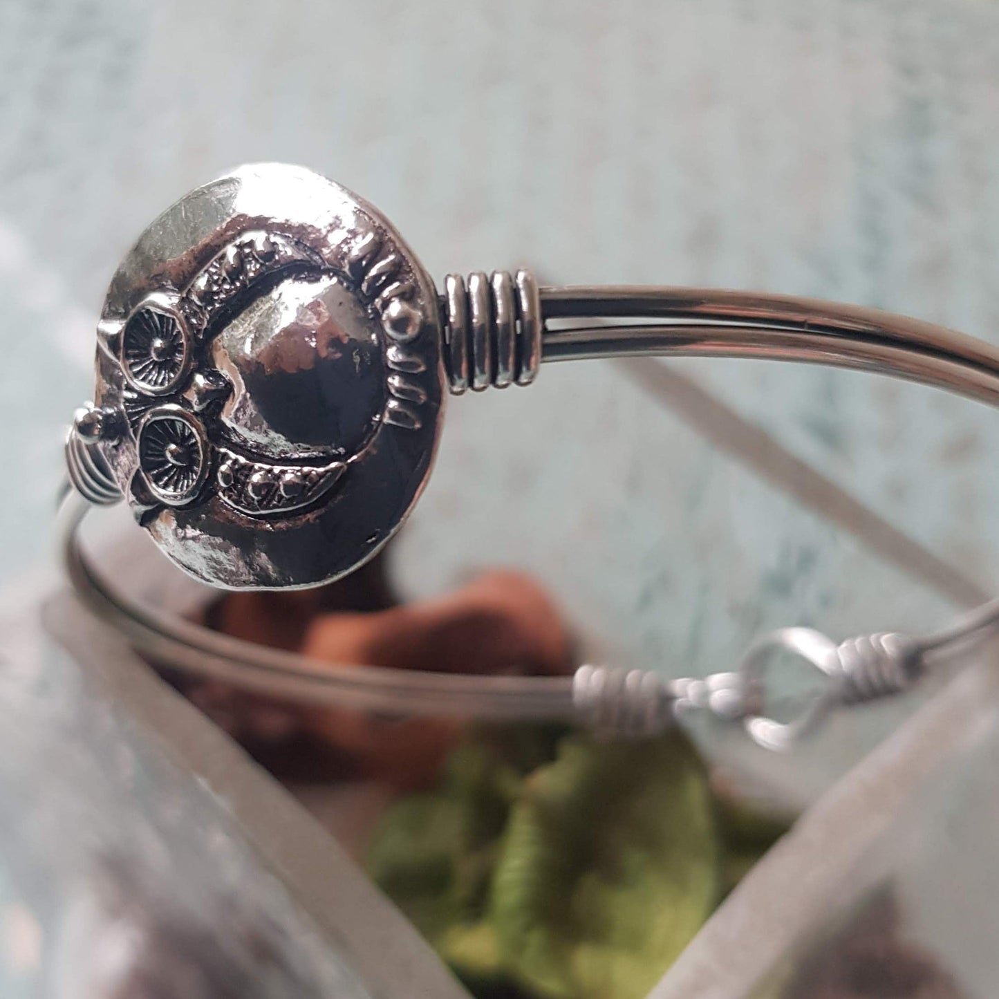 Bluenoemi Jewelry Bracelets silver Sterling silver bracelet for women, Owl Bracelet