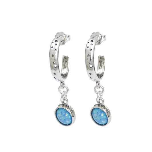 Bluenoemi Jewelry Earrings Bluenoemi Israeli jewelry silver earrings with an Opal