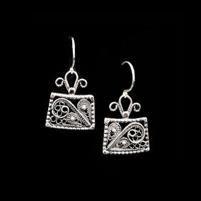 Bluenoemi Jewelry Earrings silver Sterling silver earrings for women, Filigree earrings. Ethnic silver jewelry