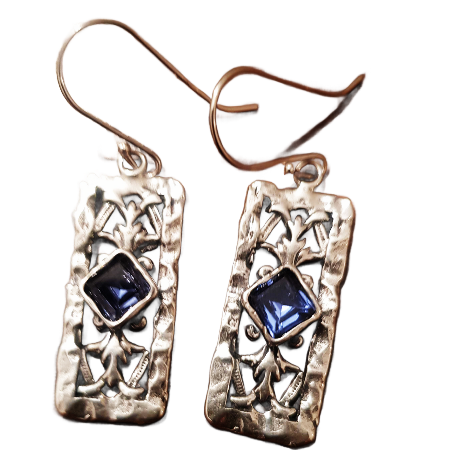 Bluenoemi Jewelry Earrings Sterling silver earrings for woman set Blue Opals / CZ zircons