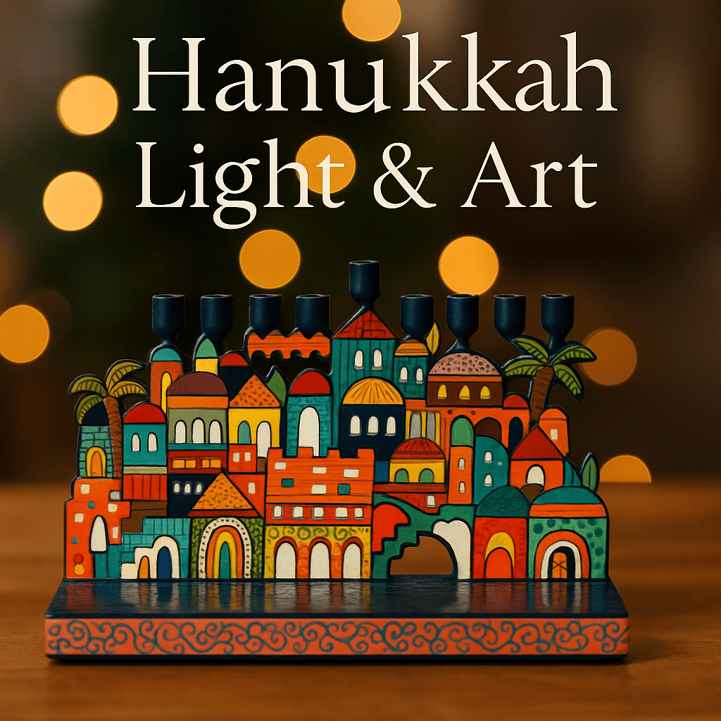 Bluenoemi Jewelry Home-Decor Bluenoemi Designer Hanukkah Candles Menorah Gift