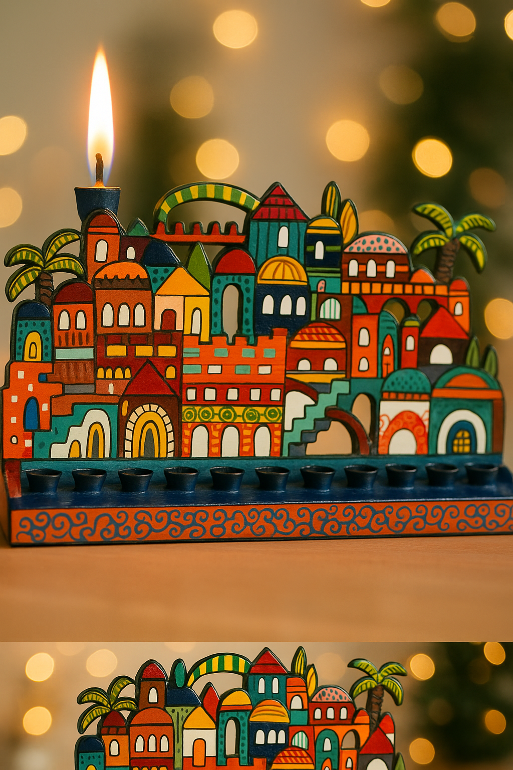 Bluenoemi Jewelry Home-Decor Bluenoemi Designer Hanukkah Candles Menorah Gift