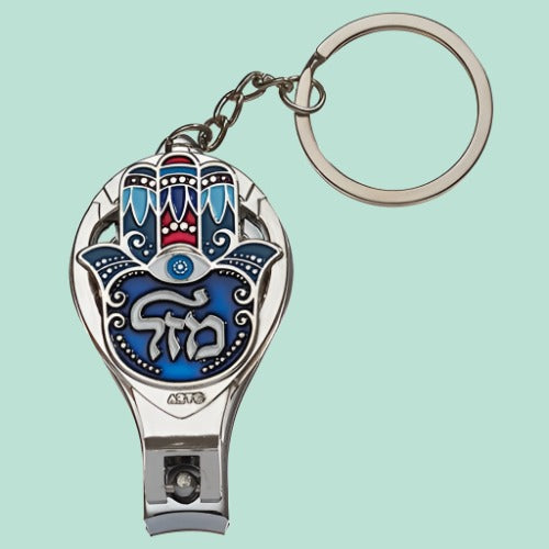 Bluenoemi Jewelry Keyholder Key holder of Israel Bluenoemi  Gifts with Mazel symbols nail cutter bottles opener