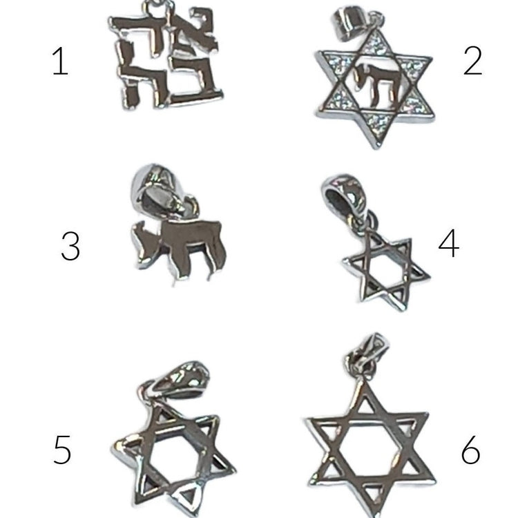 Jewish motives pendants