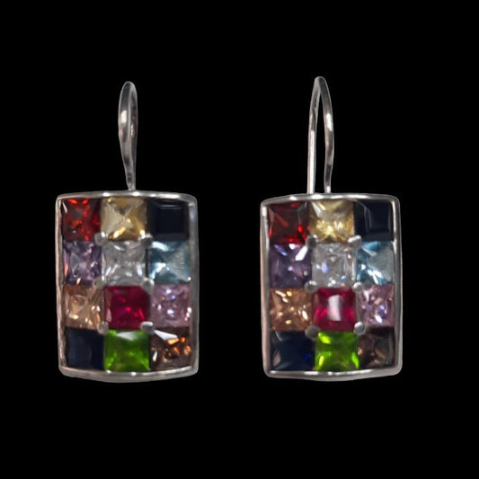 Bluenoemi Jewelry Necklaces & Pendants Ephod Hoshen Stones Sterling Silver Earrings with warovski crystals