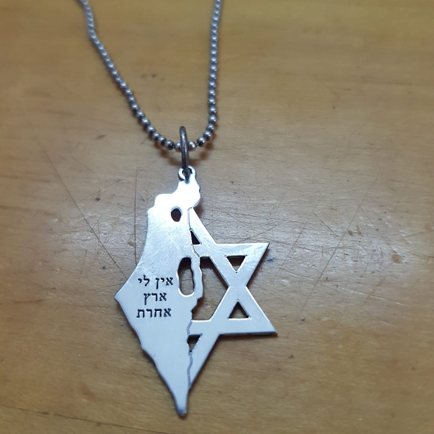 Bluenoemi Jewelry Necklaces Silver necklace Star of David Shma Israel pendant Symbol of Faith and Identity
