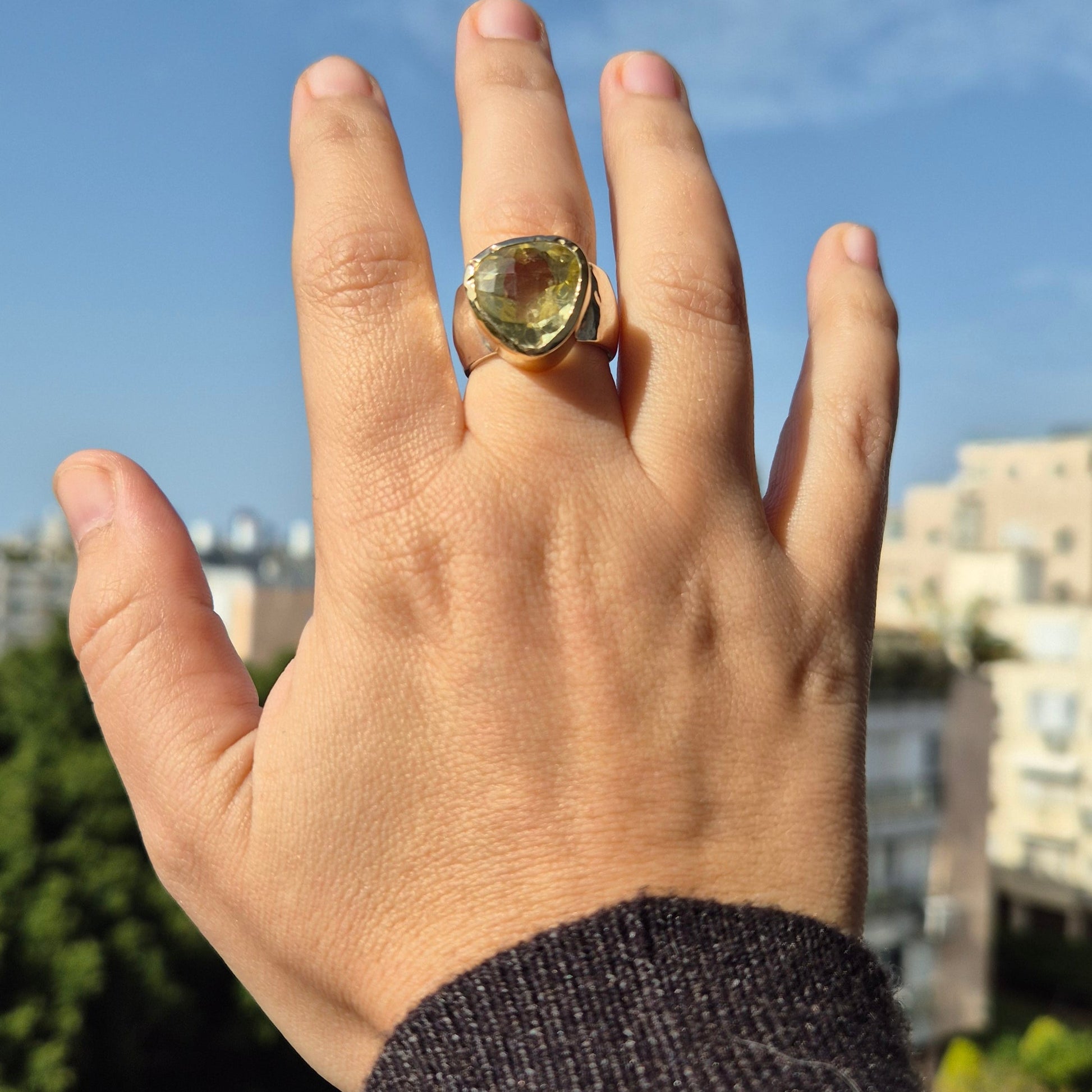 Bluenoemi Jewelry Silver and gold Heart ring