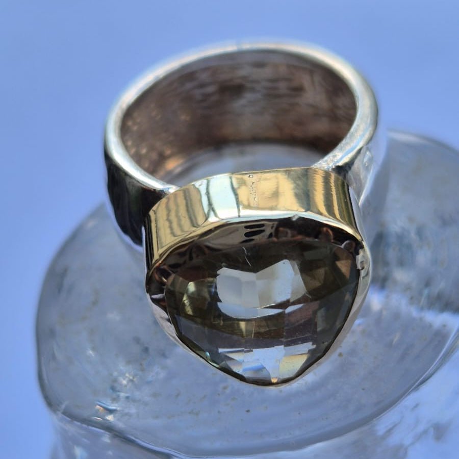 Bluenoemi Jewelry Silver and gold Heart ring