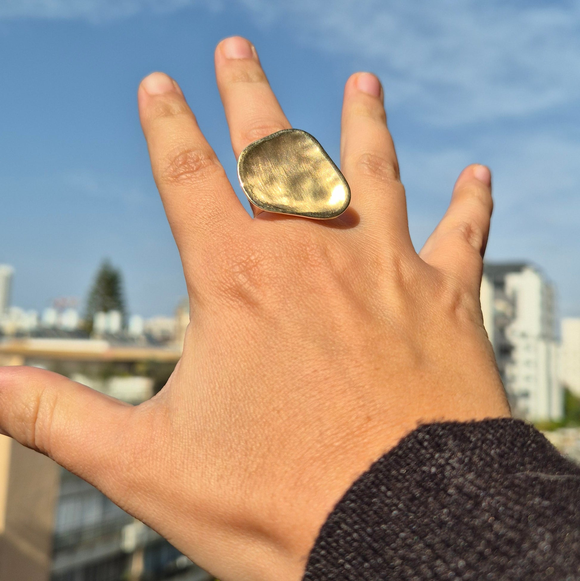Bluenoemi Jewelry Silver and gold Heart ring 