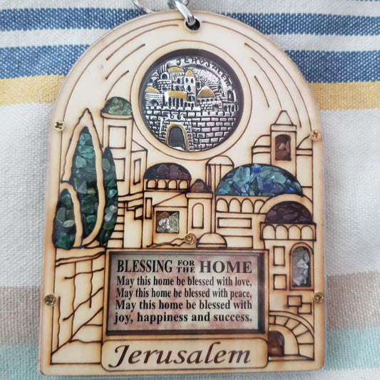 Bluenoemi Jewelry wall decor Copy of Hamsa for home. Unique Home Blessing Israeli Jewish Gift 14 cm x 11cm