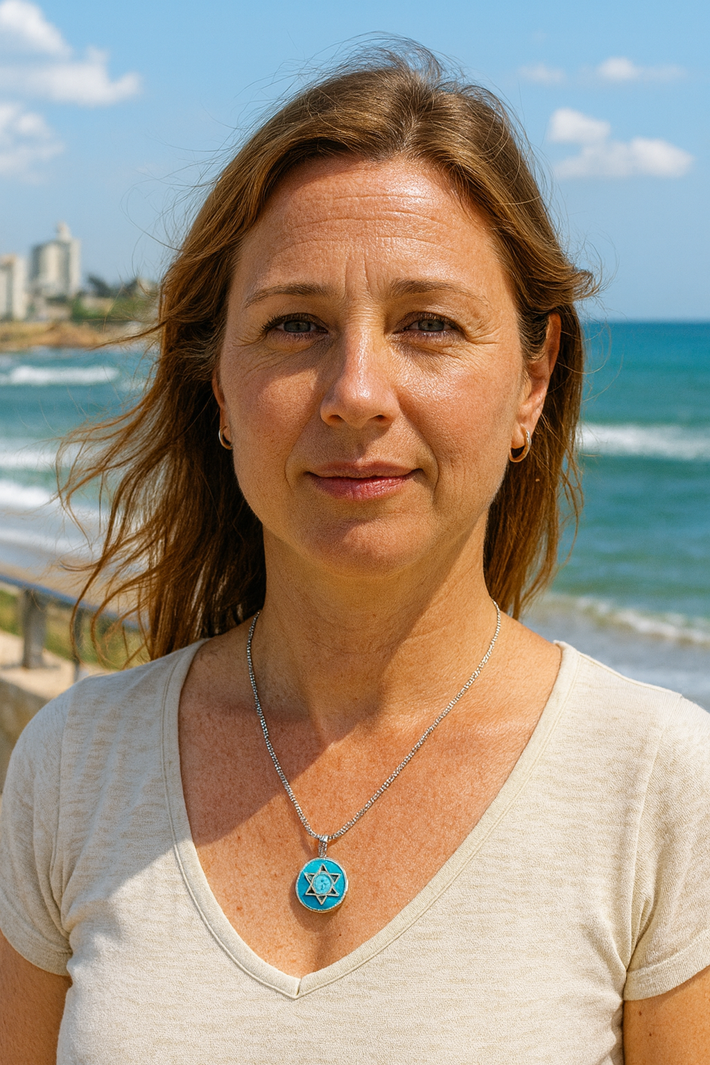 Bluenoemi - My Jewelry Necklaces Star of David Roman Glass Necklace – Sterling Silver Handmade Jewelry from Israel
