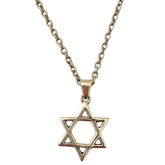 Bluenoemi Necklaces Silver Necklace Star of David for Man  Sterling Silver Pendant