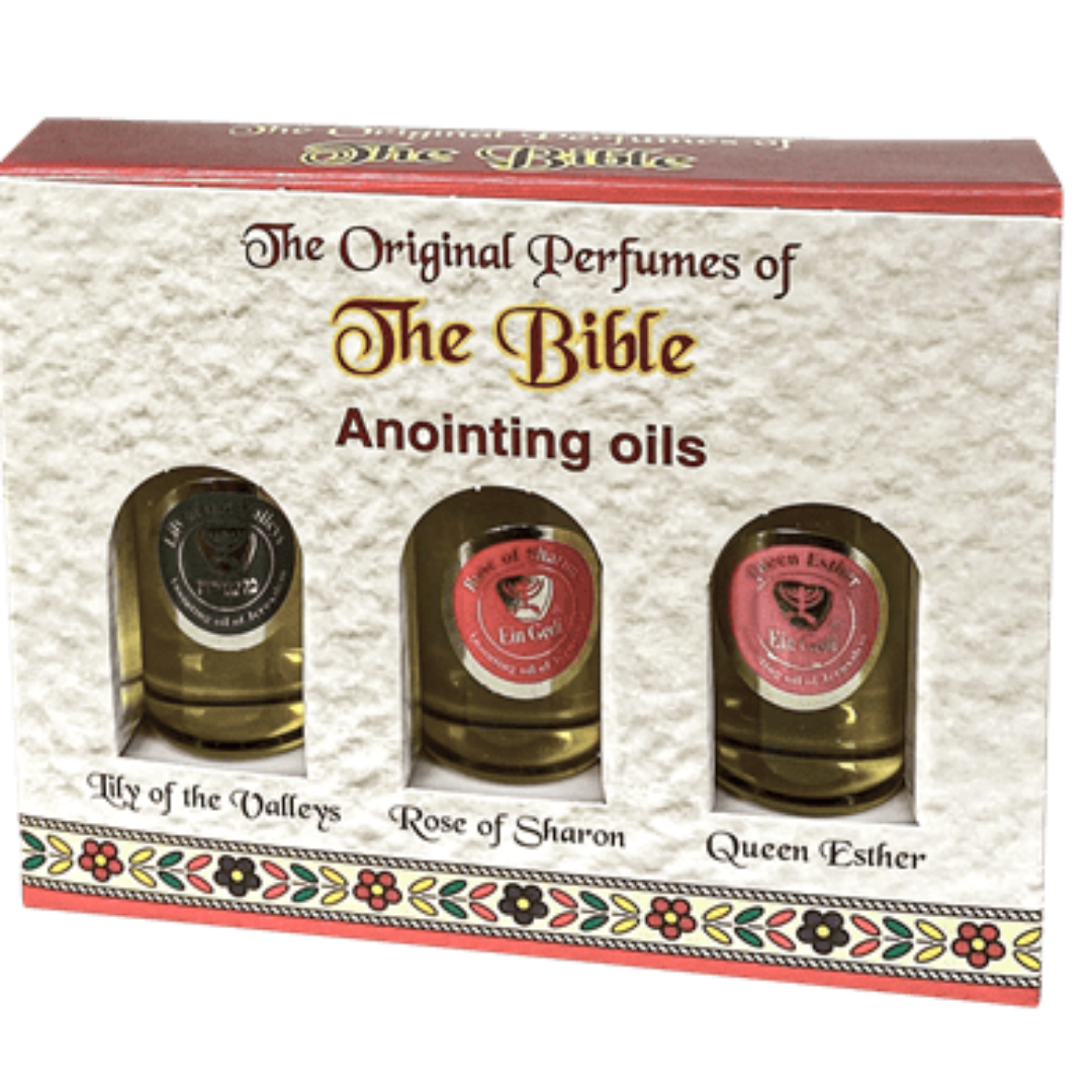 Anointing Oil Gift Set – Lily of the Valleys, Rose of Sharon & Queen Esther – Bluenoemi
