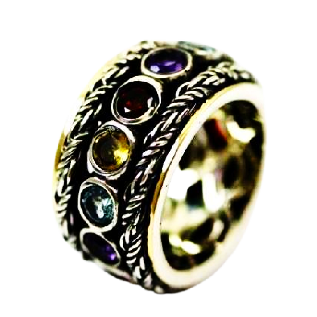Bluenoemi Spinner Rings Copy of Bluenoemi Spinner Ring for Woman - Silver Gold cz eternity band