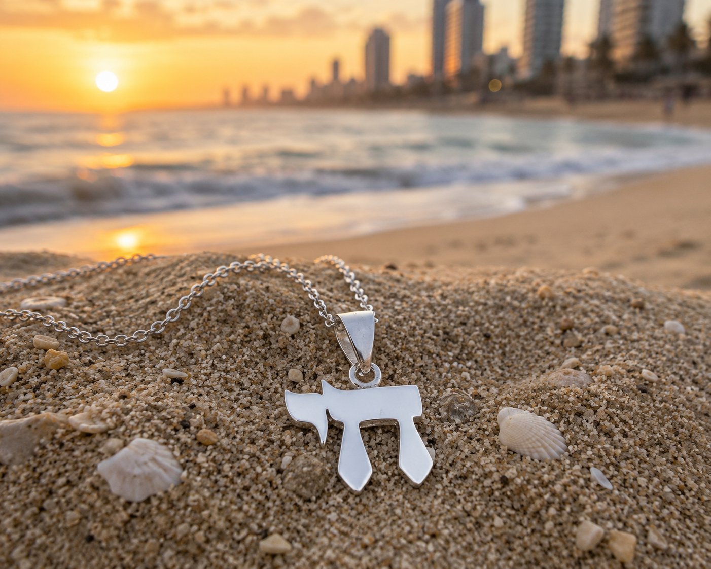 Chai Necklace Sterling Silver – Jewish Symbol of Life Pendant | Handmade Israeli Jewelry - Bluenoemi Jewelry Pendants Bluenoemi Bluenoemi  israeli sterling silver jewellery jewelry handmade jewel