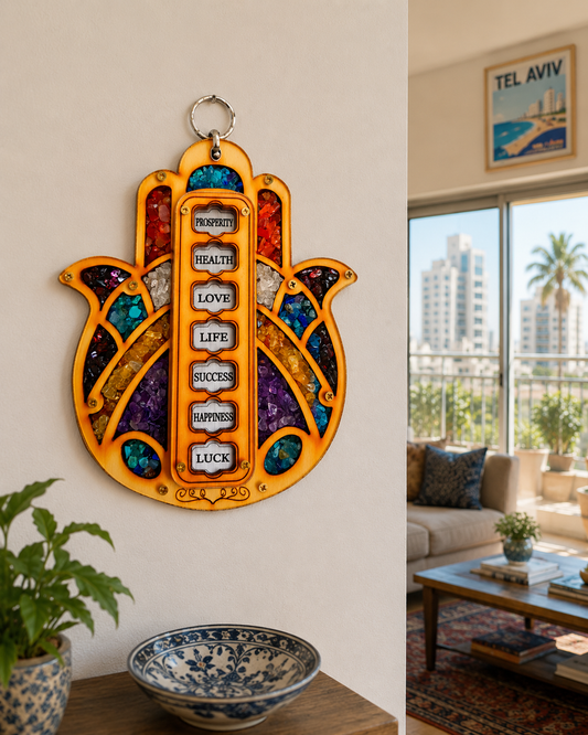 Home decor Bluenoemi Gifts Hamsa with 7 Blessings.