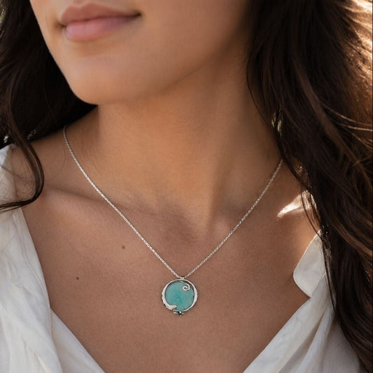 Roman Glass silver necklace for woman Israeli jewelry